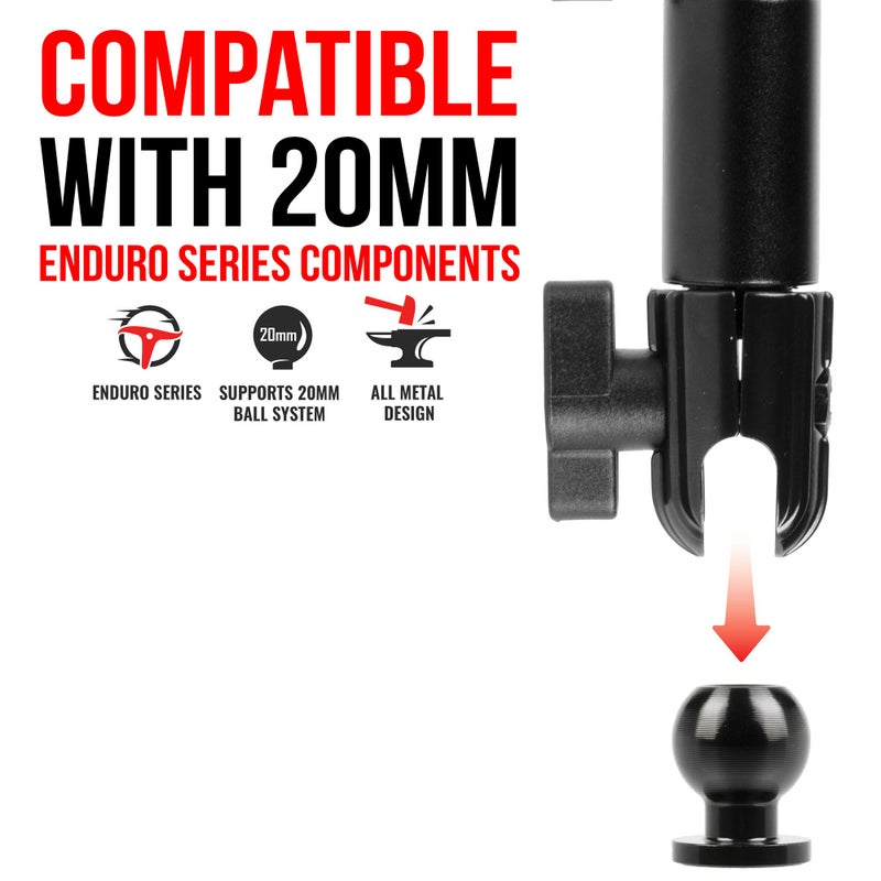 Tackform 20mm Aluminum Ball with 1/4"-20 (6mm) Thru Hole | Enduro 20 Series | NOT for Use with 1" / 25mm / B-Sized Ball Systems | Hardware NOT Included - Image 2